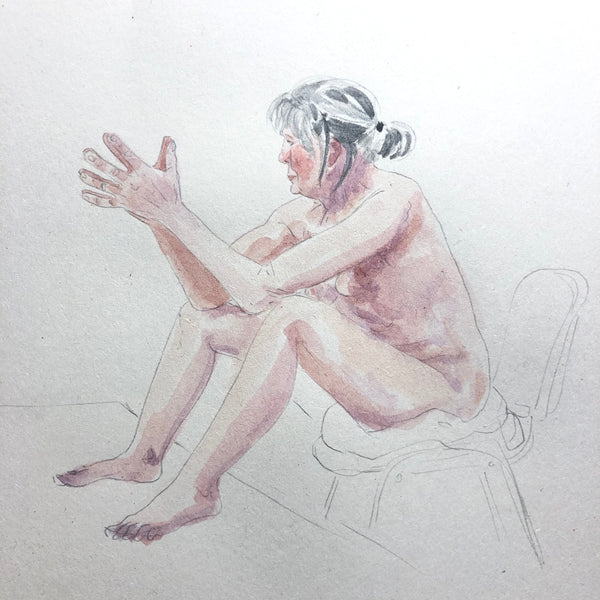 Life Drawing - Seated, hands in front