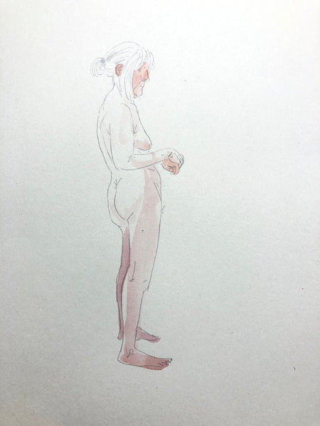 Life Drawing - Standing, profile.